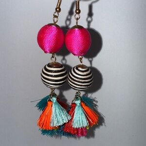 Multi color drop earrings